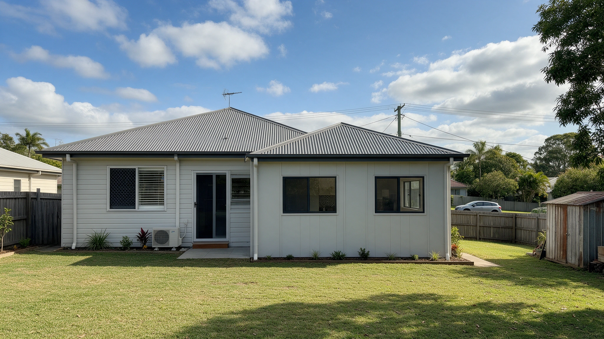 Single-storey rear extension on an established house